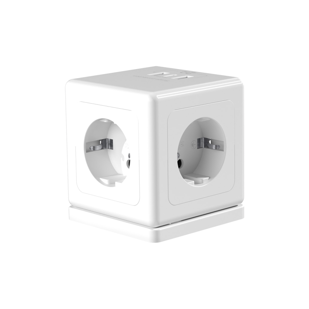 S-LINK PRZ04 4 Soket Akım Korumalı Priz 1x Type-C 2xUSB 5V 2Mt Kablo 306 Joule Küp Tasarım (Beyaz)(1923)