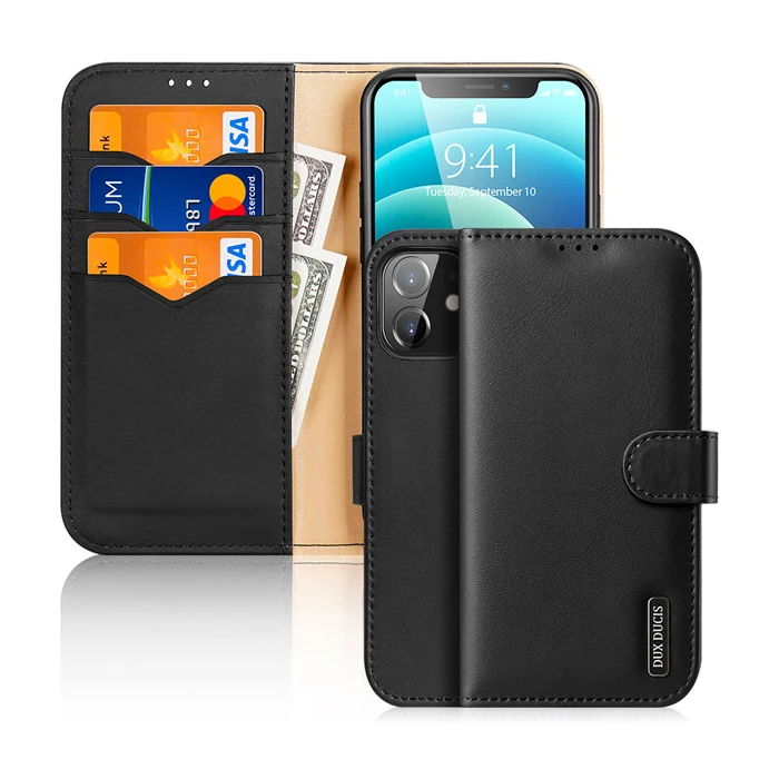 Dux Ducis iPhone 12 – 12 Pro Kılıf Mıknatıslı Cüzdanlı Deri Kılıf Hivo Series-(5775)
