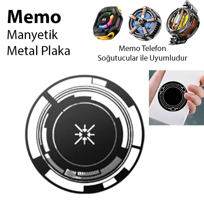 Memo Manyetik Metal Halka – Memo Telefon Soğutucu Uyumlu CX07-CX08 ve Manyetik Tüm modeller-(5775)