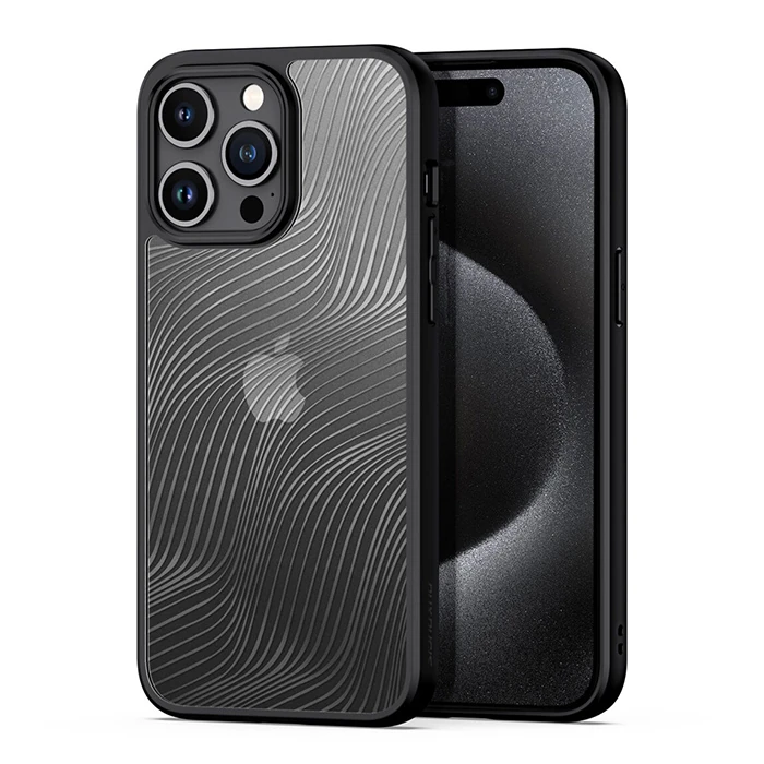 Dux Ducis iPhone 15 Pro Aimo Series Premium Buzlu Sert PC-TPU Kılıf-(5775)