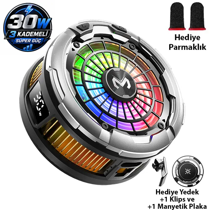 MEMO CX26 Ultra 30W Manyetik Telefon Soğutucu | RGB MagSafe Mobil Oyun Soğutucusu | Yapay Zeka Destekli-(5775)