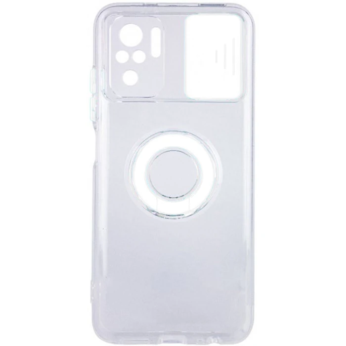 Ally Xiaomi Redmi Note 10 – 10s Kılıf Sürgülü Kamera Lens Korumalı Yüzük Standlı Silikon Kılıf-(5775)