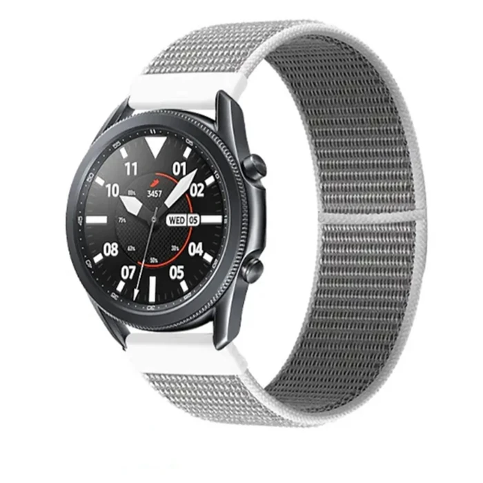 ALLY 20MM Huawei Watch Galaxy Watch Classic Kayış Kordon Nylon Loop-(5775)