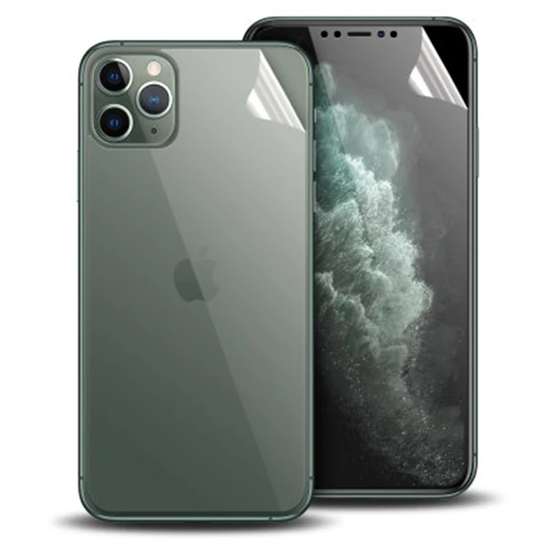 İPhone 11 Pro Film Ön Arka Full Koruyucu Membran Nano Hidrojel Koruyucu Set-(5775)