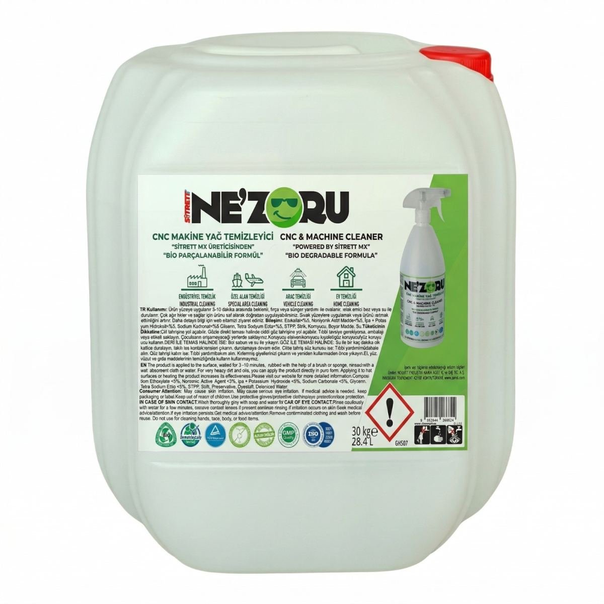 Ne’zoru CNC Makine Yağ Temizleyici 30 Kg.