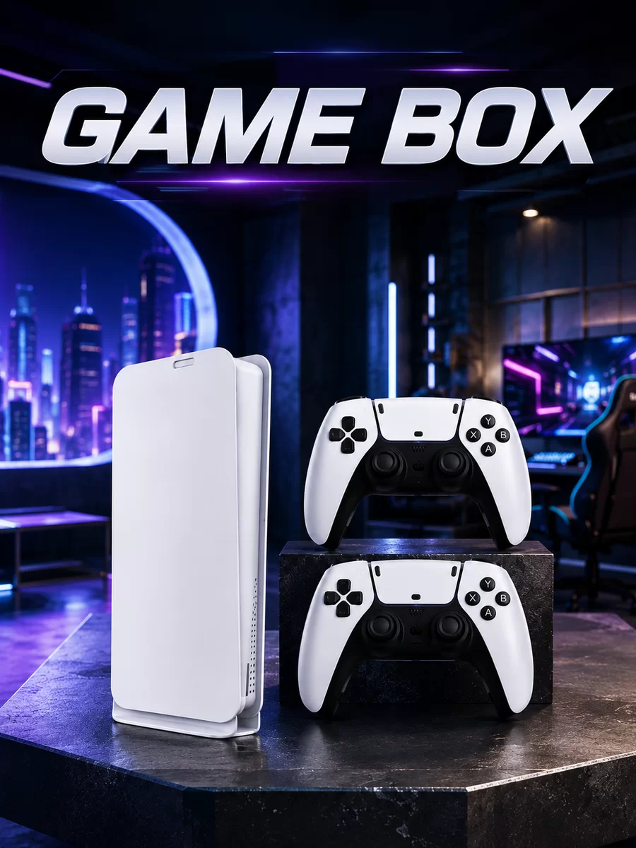 Game Box 3D Çift Oyun Kollu 4K HD Ekran 20000’den Fazla Oyun Seçeneği 2.4G Kablosuz